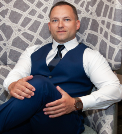 a person sitting in a chair